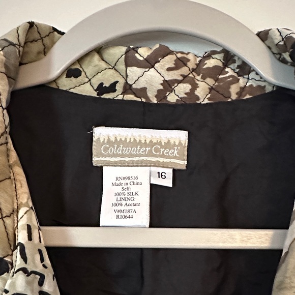 Coldwater Creek Animal Print Patchwork Blazer - Picture 3 of 4